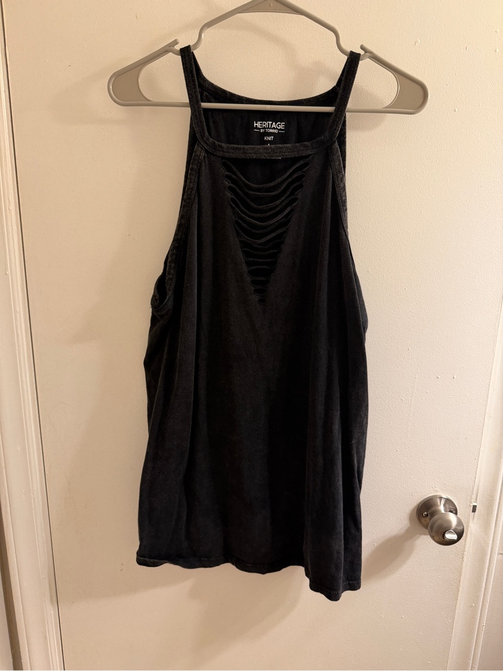 torrid Black Ladder-Front High Neck Tank